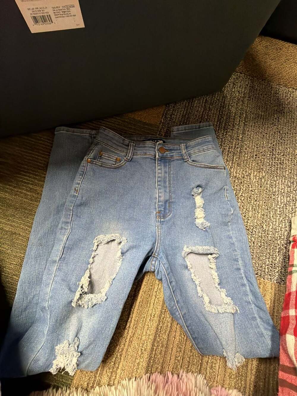 Fashion Nova Distressed High Rise Skinny Jeans Size 7/8